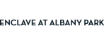 Sleek and modern logo for Enclave at Albany Park, featuring bold lettering.