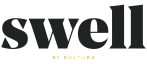 Elegant Swell by Soltura logo in bold, modern typography, showcasing luxury and style.