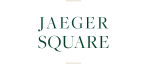 Elegant Jaeger Square logo in dark green, exuding sophistication and modernity.