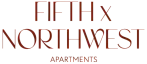Elegant logo for Fifth x Northwest Apartments, featuring sleek typography in a warm, inviting color.