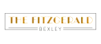 Elegant logo for The Fitzgerald Bexley featuring bold golden lettering on a sophisticated black background.