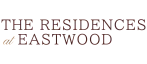 Elegant logo of The Residences at Eastwood, showcasing sophisticated typography in a rich brown hue.