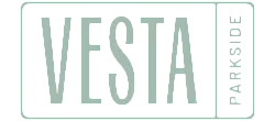 Modern logo for Vesta Parkside, showcasing sleek design and contemporary typography in a sophisticated palette.