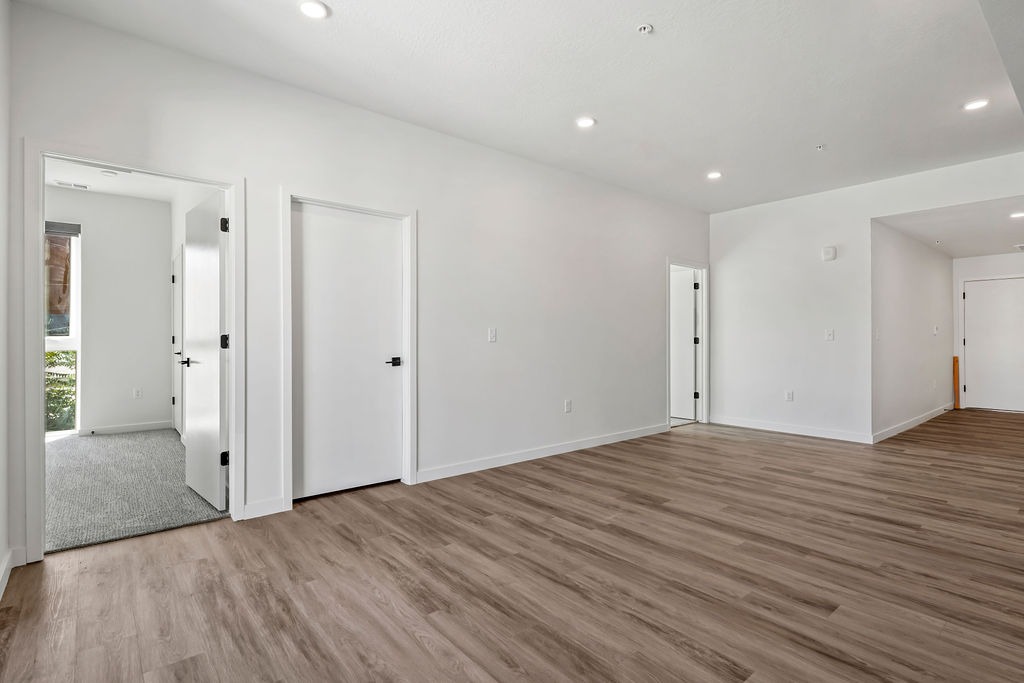343 apartments slc B Living Room and Bedroom Entrances