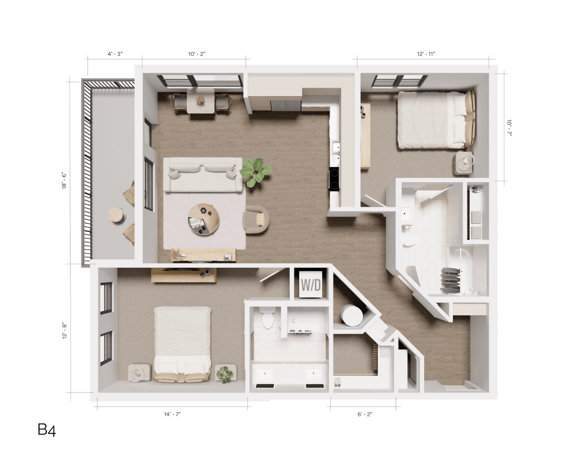 The Grandeur | B4 - Albion Meadow (2 Bedroom 2 Bath)