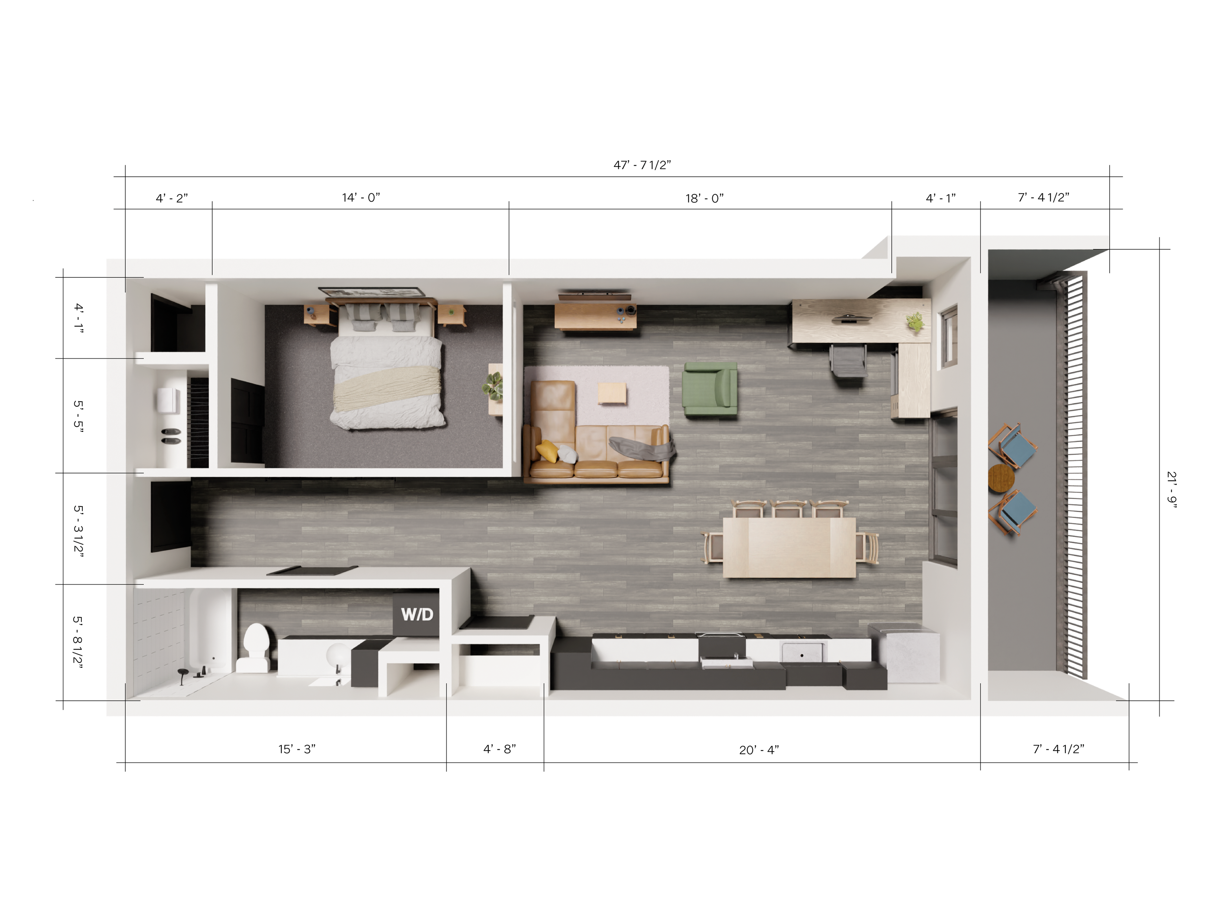 343 Apartments Salt Lake City 1 Bedroom Unit A4