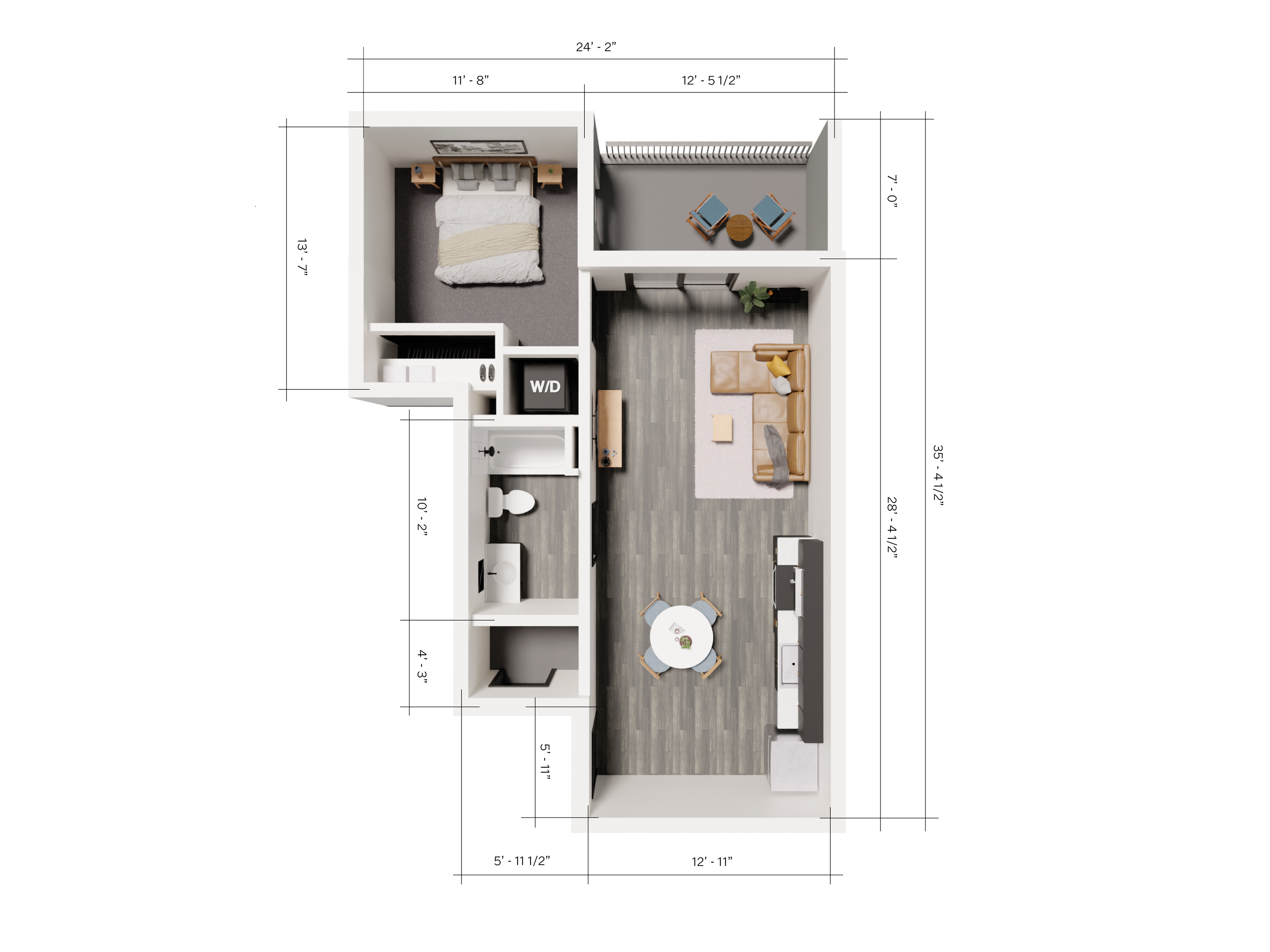 343 Apartments Salt Lake City 1 Bedroom Unit A7