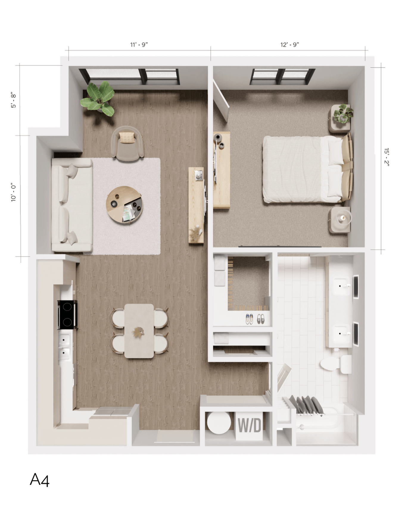 The Grandeur | A4 Oak (1 Bedroom 1 Bath)