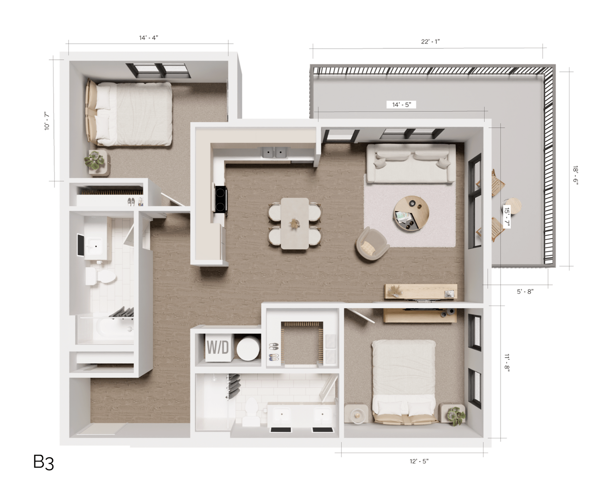 The Grandeur | B3 - Sugarloaf (2 Bedroom 2 Bath)