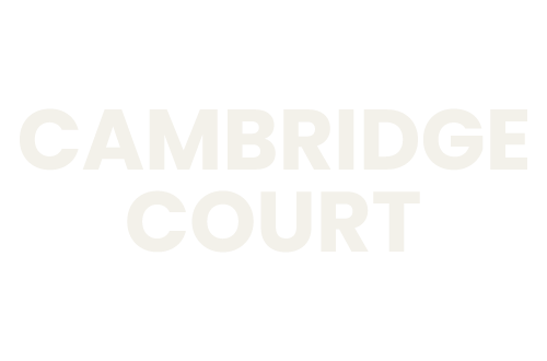 Elegant Cambridge Court logo representing luxury living and modern design.
