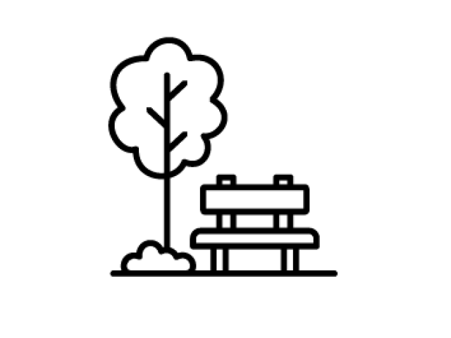 Park and bench icon