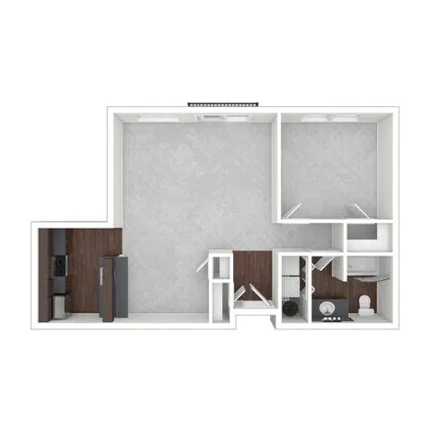 1 Bdrm Floor Plan | Studio Apartments In Dupont Wa | Trax at DuPont Station