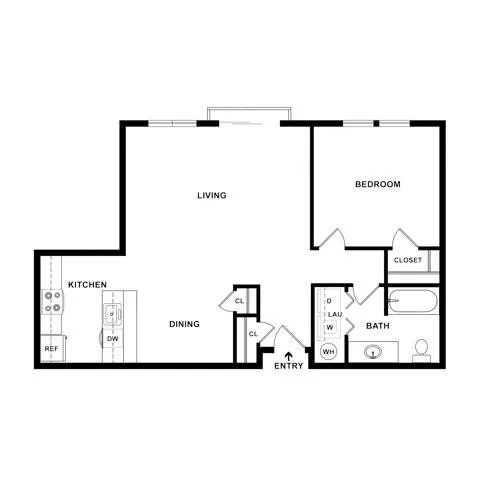 1 Bdrm Floor Plan | Studio Apartments In Dupont Wa | Trax at DuPont Station