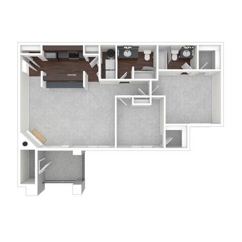 2 Bdrm Floor Plan | Apartments For Rent In Dupont Washington | Trax at DuPont Station