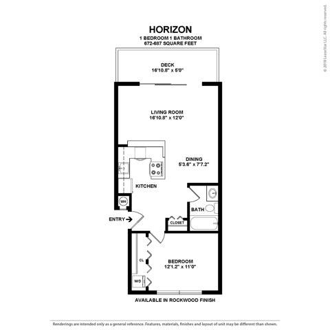 Horizon - Renovated | 1 Bed Apartment | The Carillon Apartment Residences