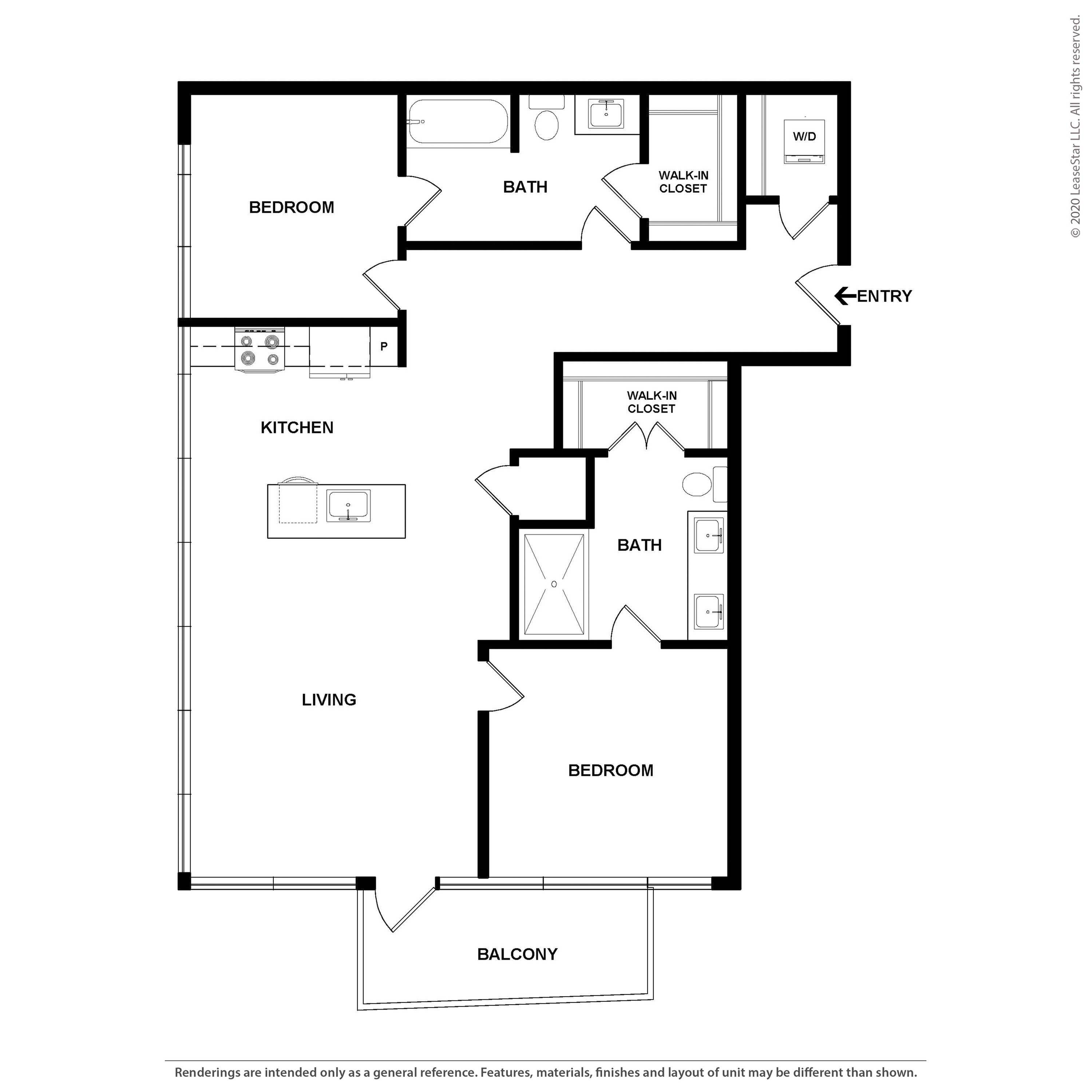 The Midtown 2 Bed Apartment Crossroads at the Gulch Apartments