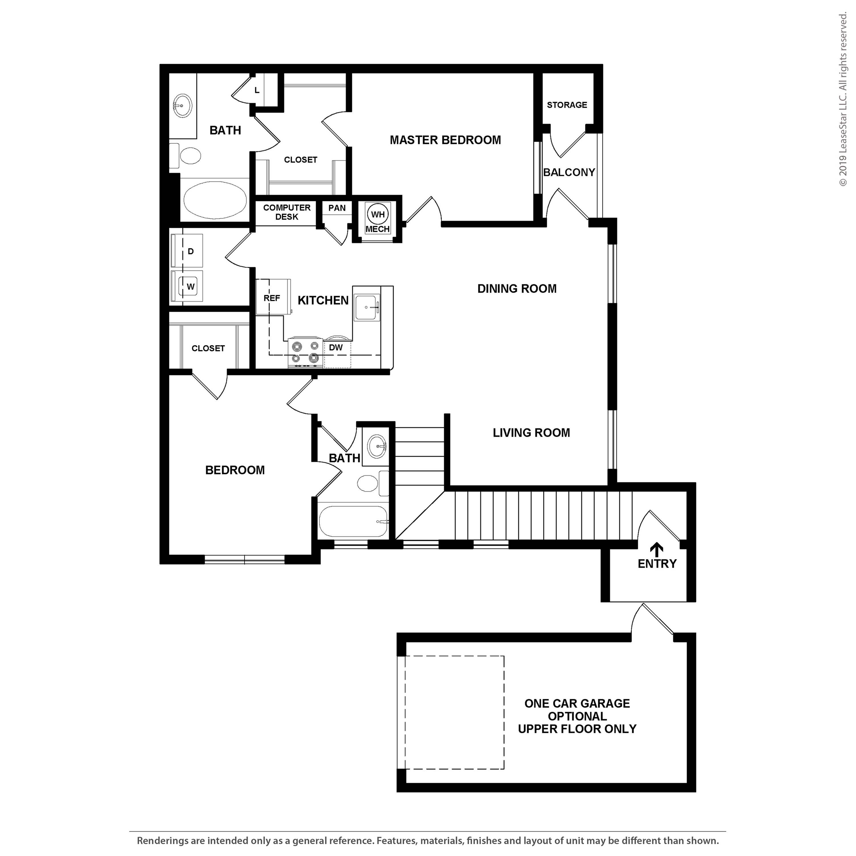 The Hampton 2 Bed Apartment Hamptons at Woodland Pointe Apartments