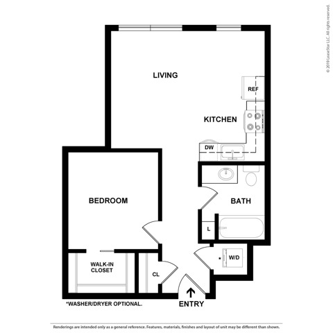 One Bedroom Apartment | HANA Apartments | Seattle Apartments
