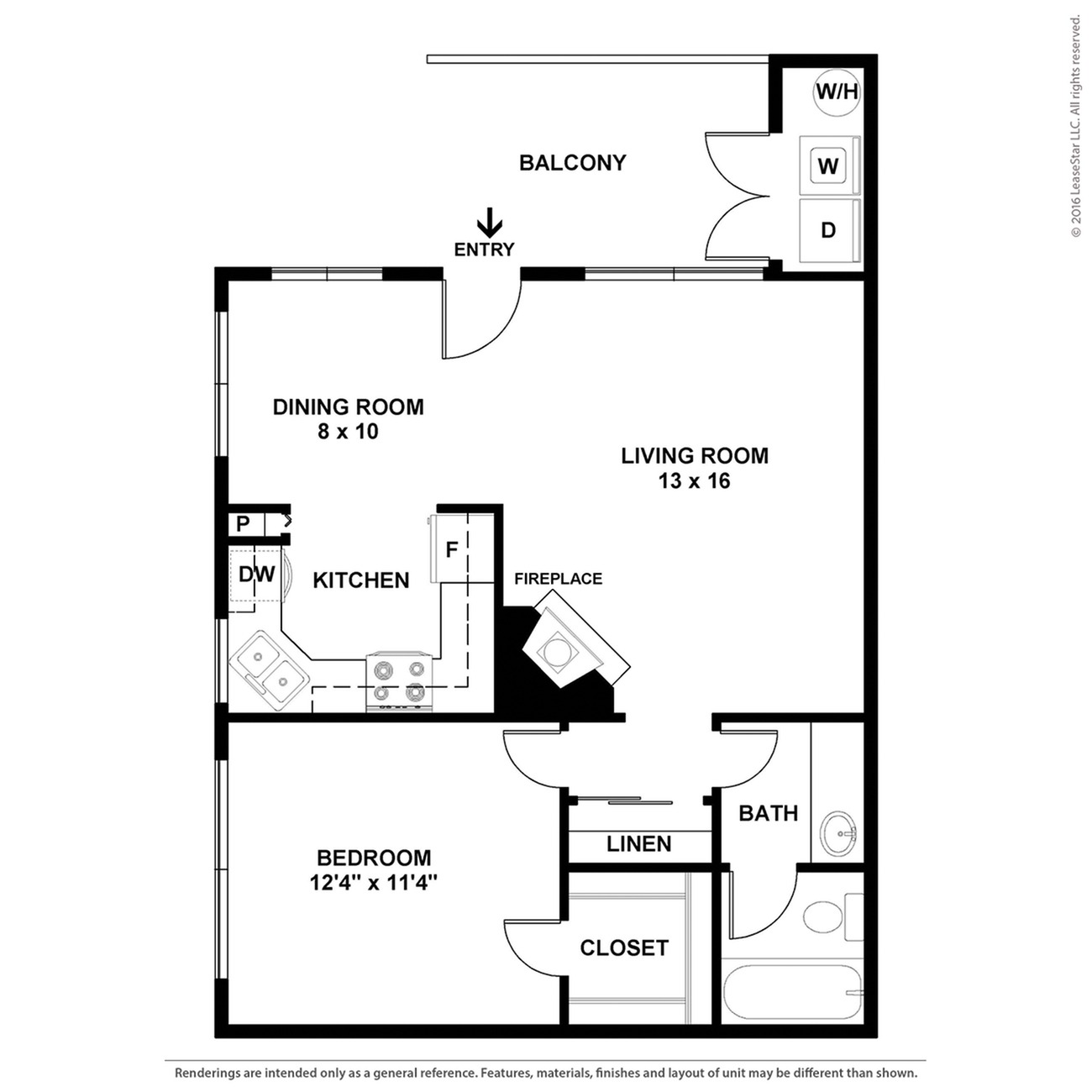 1 Bedroom Floor Plan | Apartments For Rent In Chandler, AZ | Arches at Hidden Creek Apartments