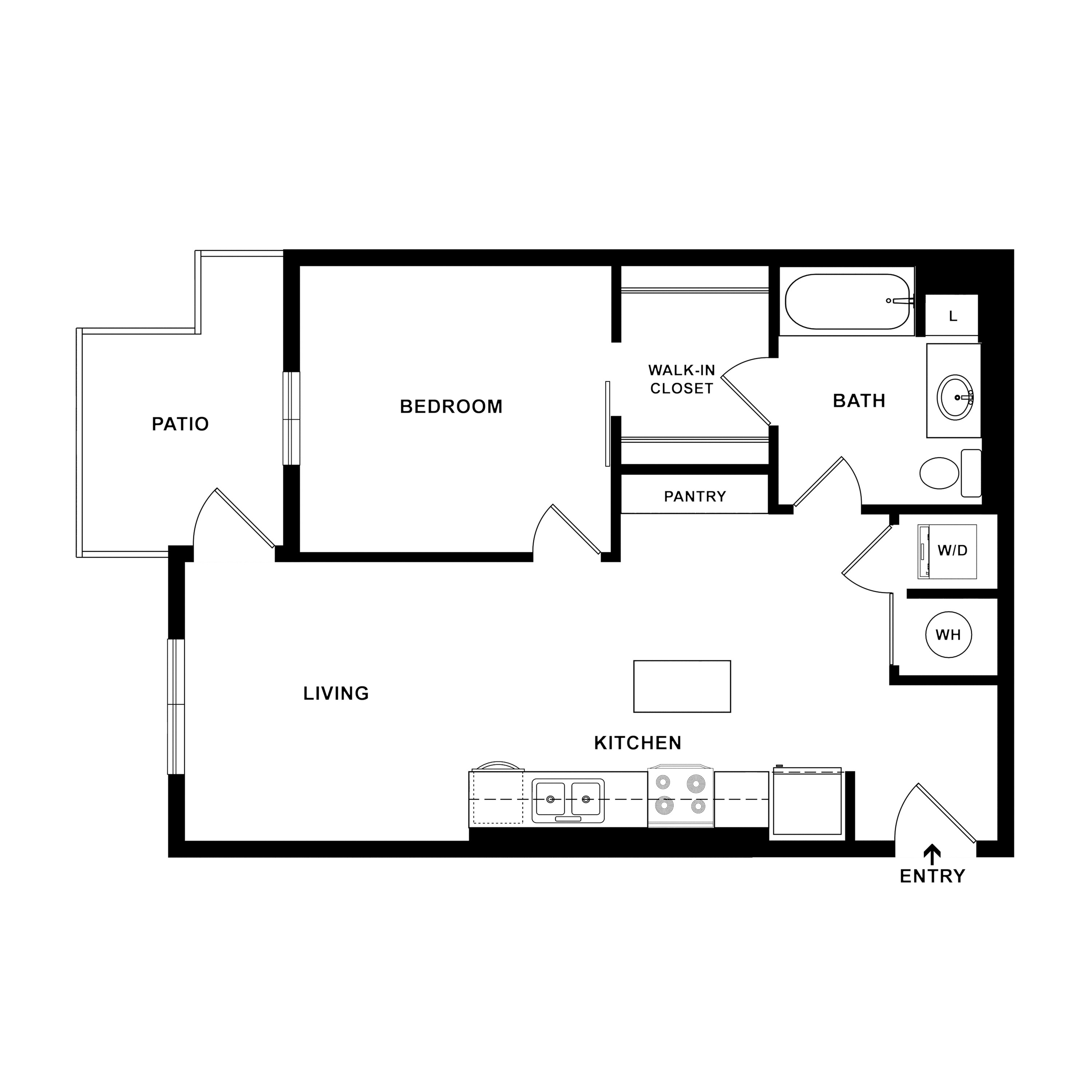 One Bedroom A2 1 Bed Apartment Helm Apartments