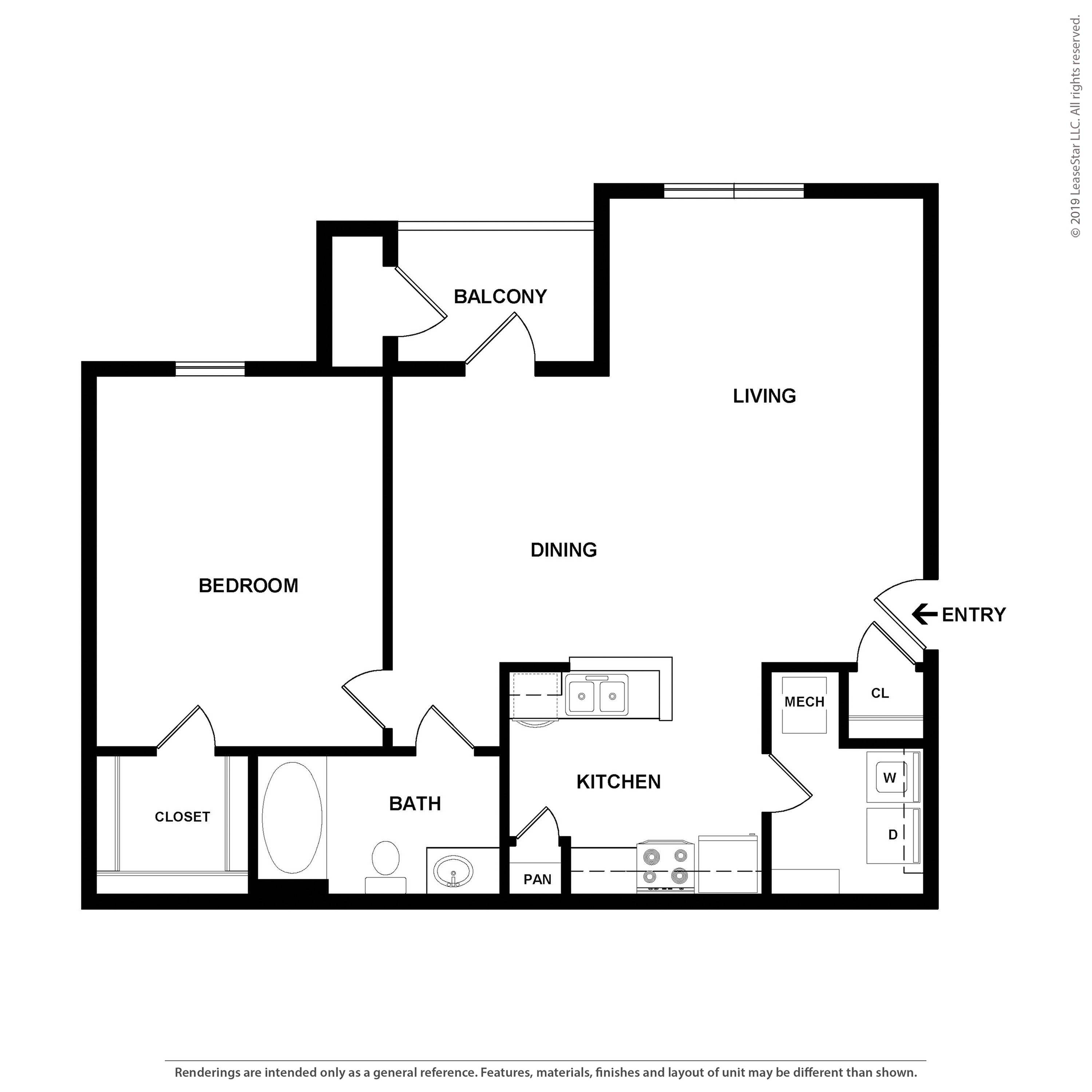 A1 1 Bed Apartment Stoneridge Farms at the Hunt Club Apartments