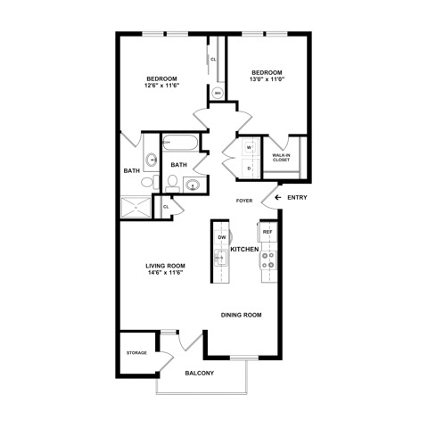 Two Bedroom Two Bath | Apartments in Tualatin OR | River Ridge Apartments