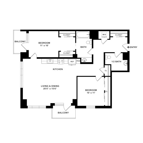Two Bedroom | Apartments in Lake Oswego OR | The Windward