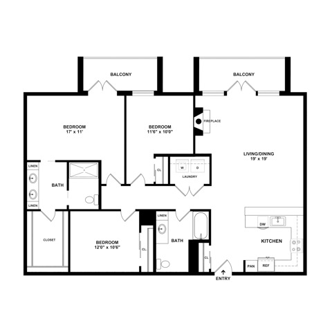 Three Bedroom | Apartments in Lake Oswego OR | The Windward Apartments