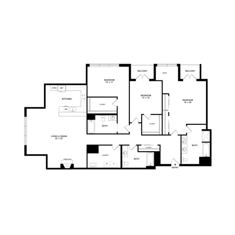 Three Bedroom | Apartments in Oregon | The Windward