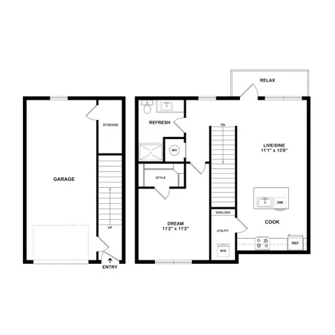 One Bedroom One Bath | Apartments in Austin TX | Brightleaf at Lakeline Apartments