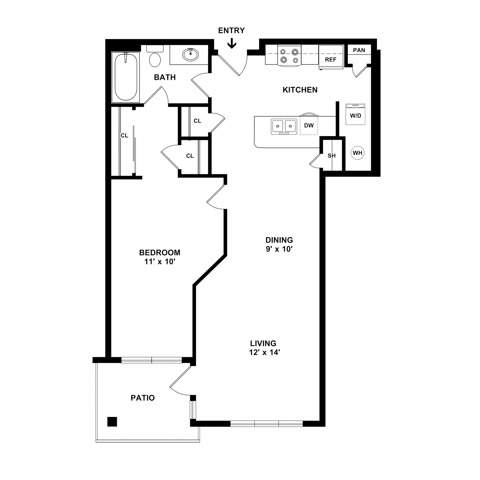 One Bedroom One Bath | Apartments in Lacey WA | Toscana Apartment Homes