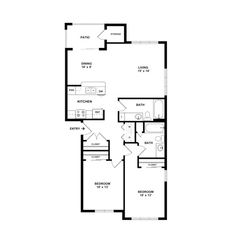 Two Bedroom Two Bath | Apartments in Lacey WA | Toscana Apartment Homes