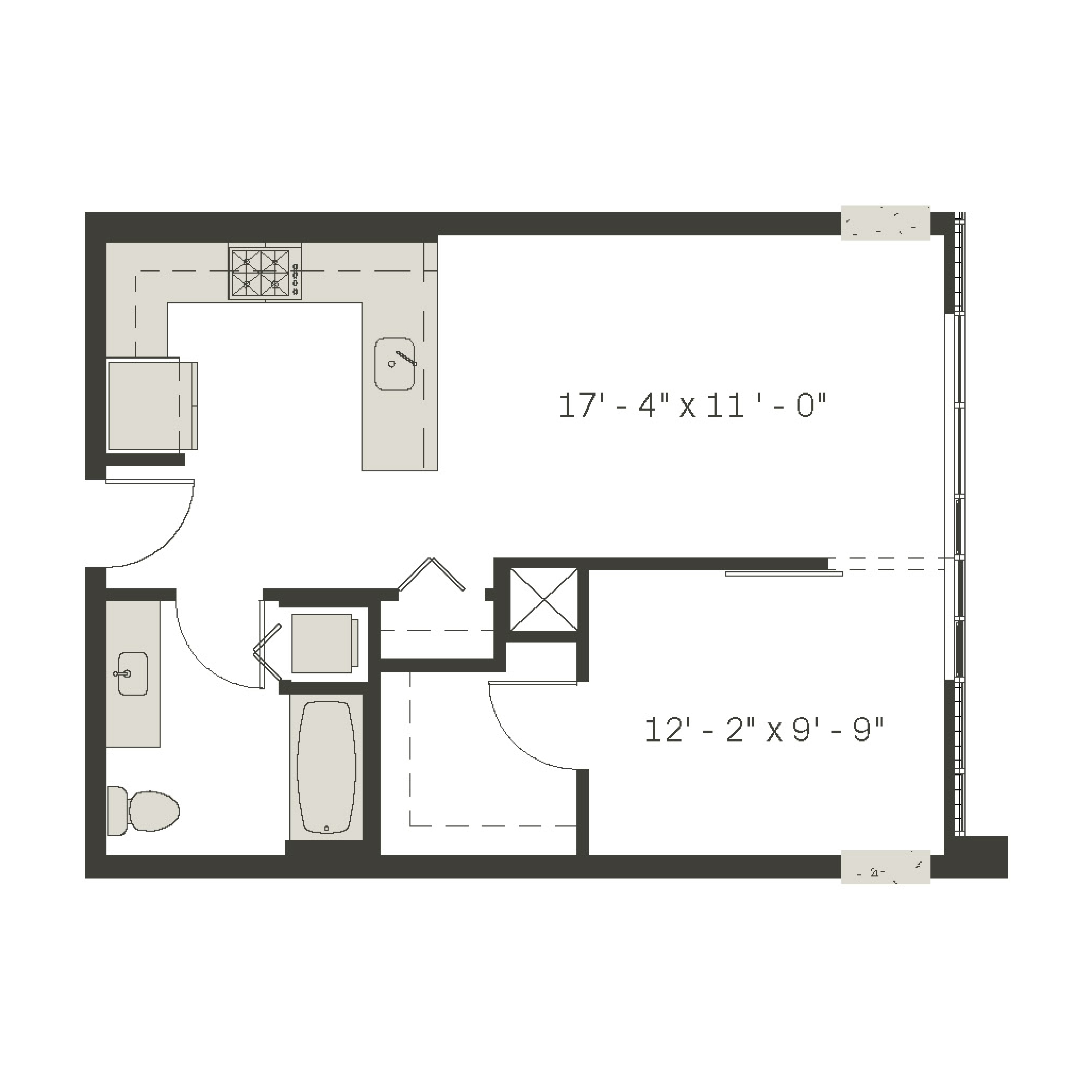 Penthouse 1 Bed / 1 Bath