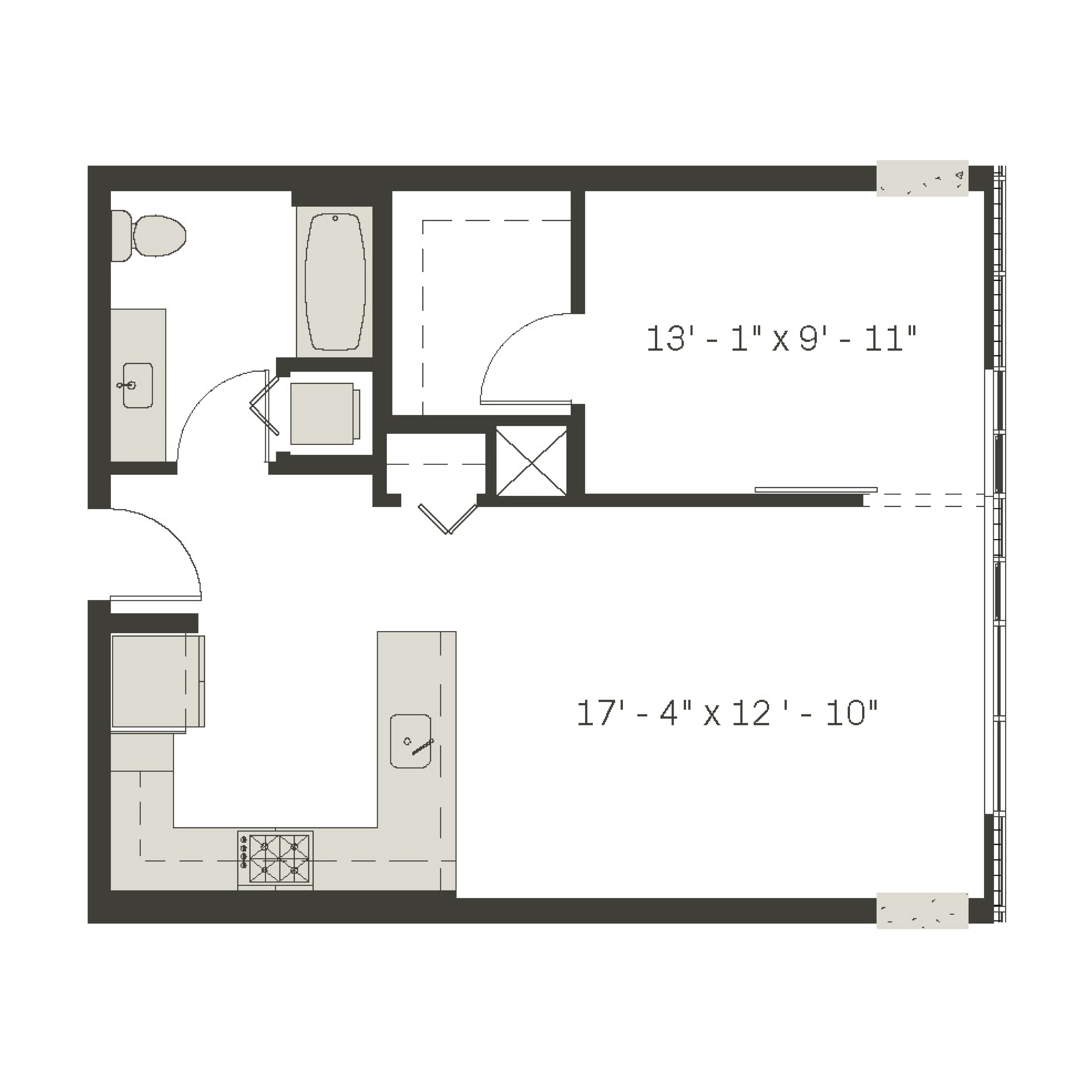 Penthouse 1 Bed / 1 Bath