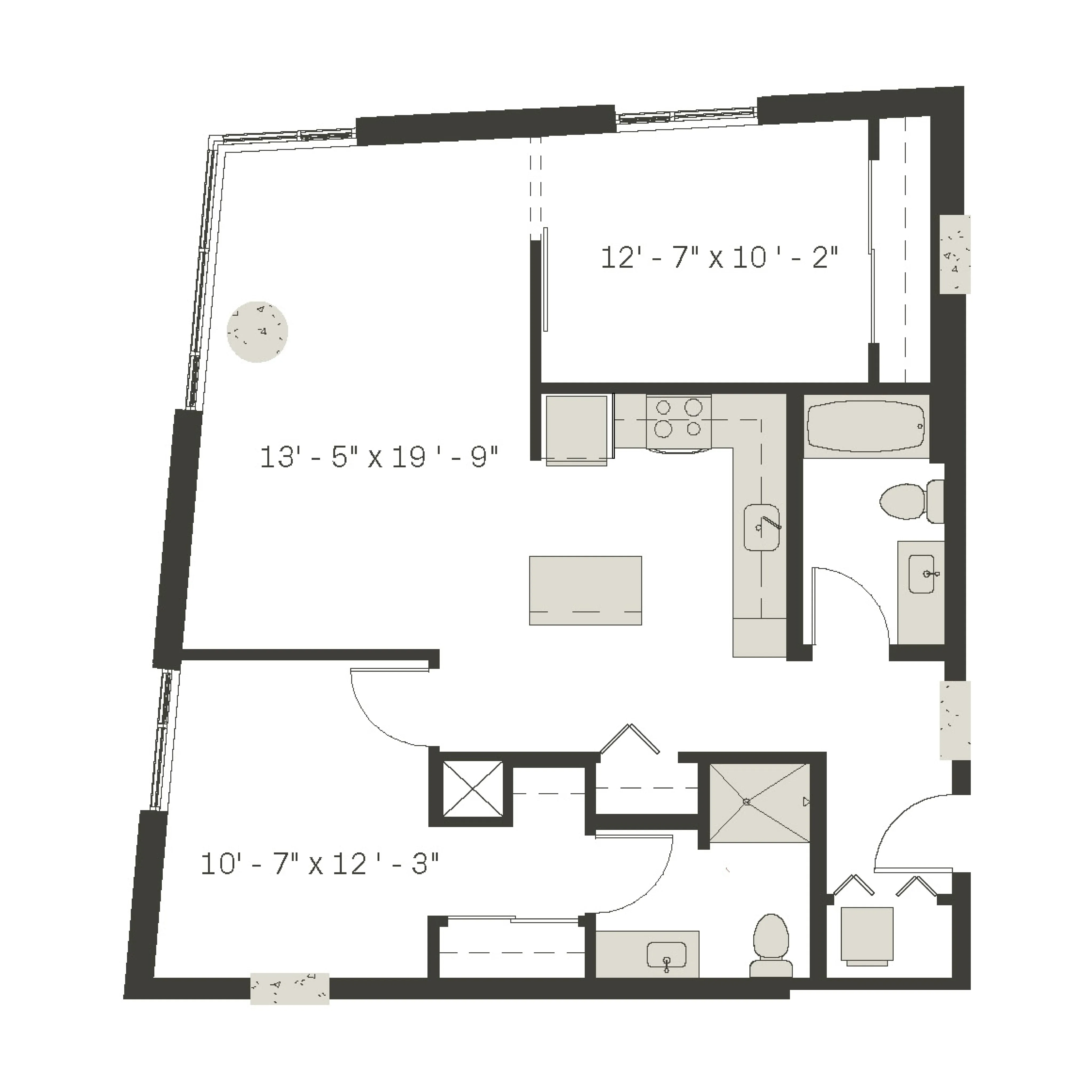 2 Bed / 2 Bath