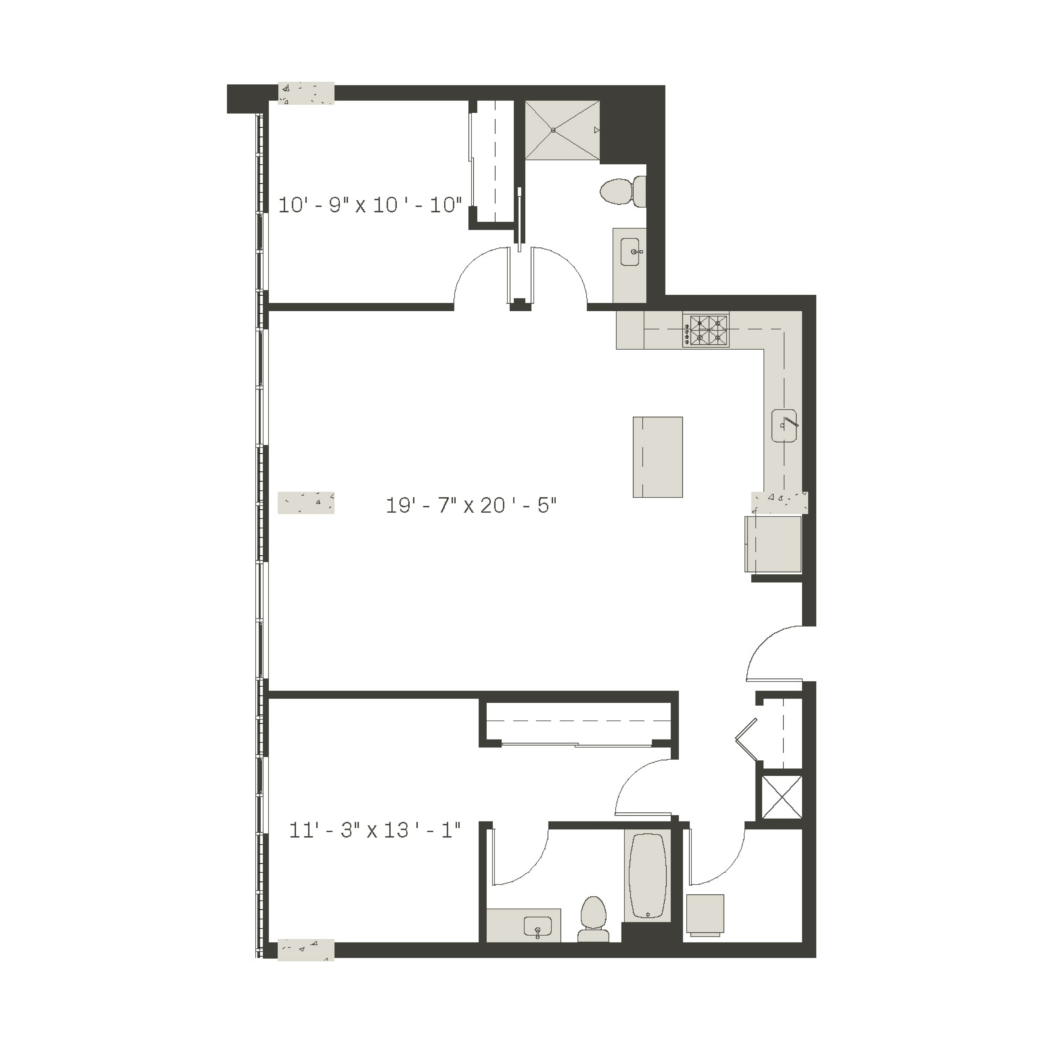 Penthouse 2 Bed / 2 Bath