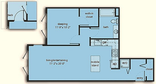 One Bedroom | Wallingford Apartments | The Noble