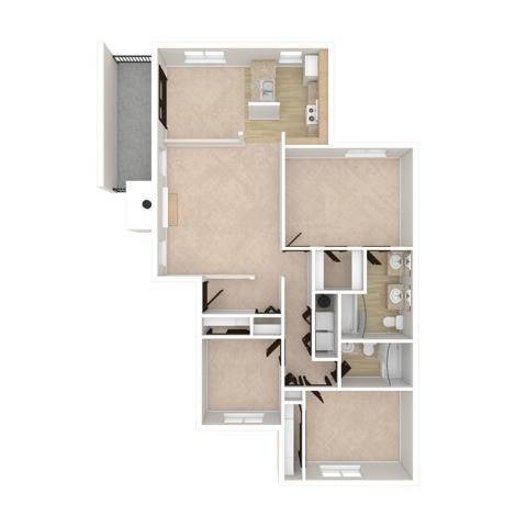Three Bedroom Apartments | Everett WA | Charter Club