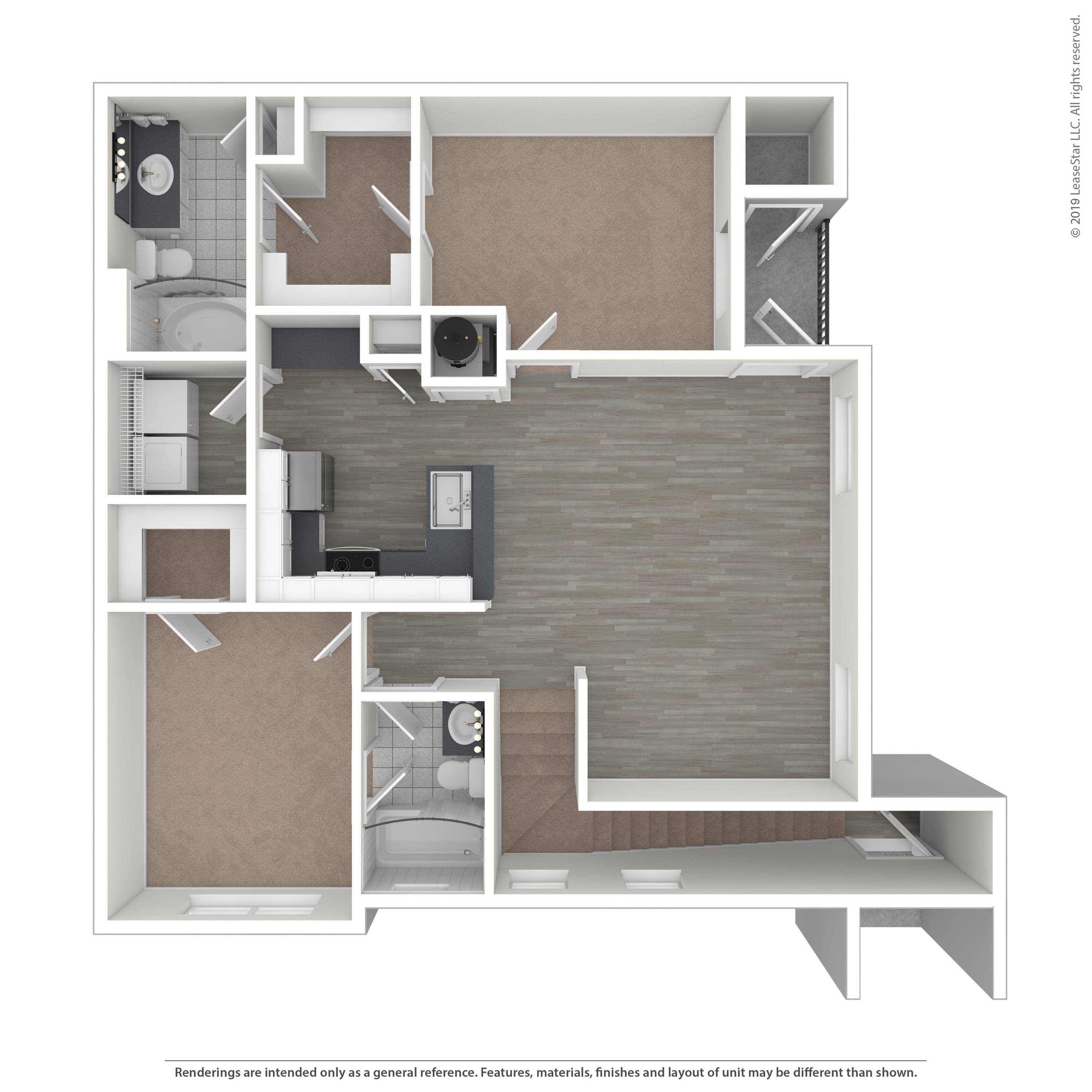 The Hampton 2 Bed Apartment Hamptons at Woodland Pointe Apartments