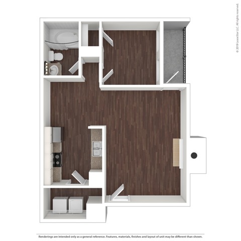 1 Bedroom Floor Plan | Apartments For Rent In Aurora Co | The Grove at City Center