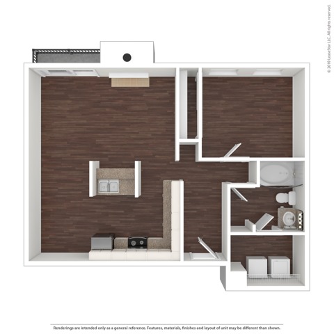 1 Bdrm Floor Plan | 2 Bedroom Apartments In Aurora Co | The Grove at City Center