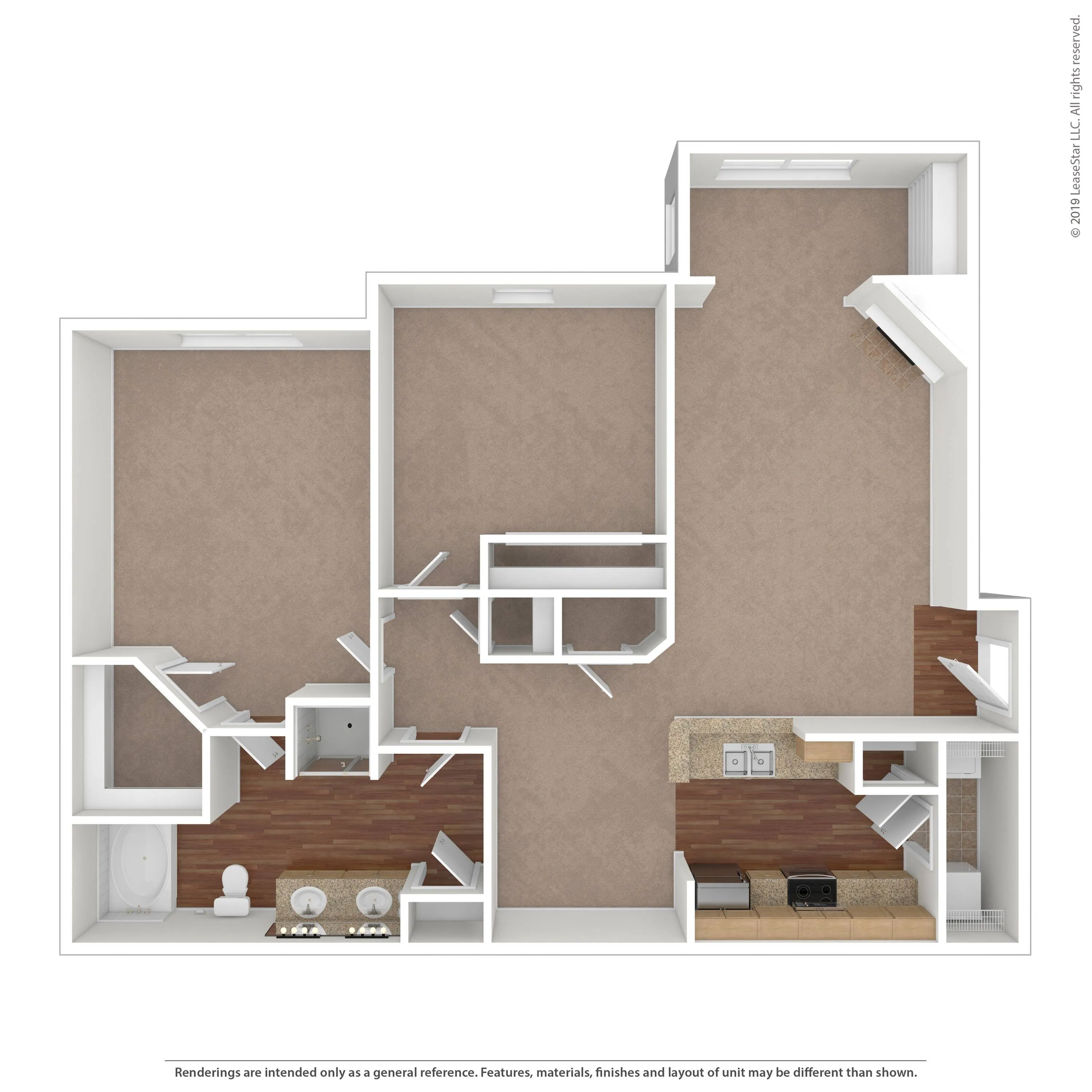 B1 2 Bed Apartment Stoneridge Farms at the Hunt Club Apartments