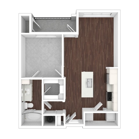 One Bedroom One Bath | Austin Texas Apartments | Brightleaf at Lakeline Apartments