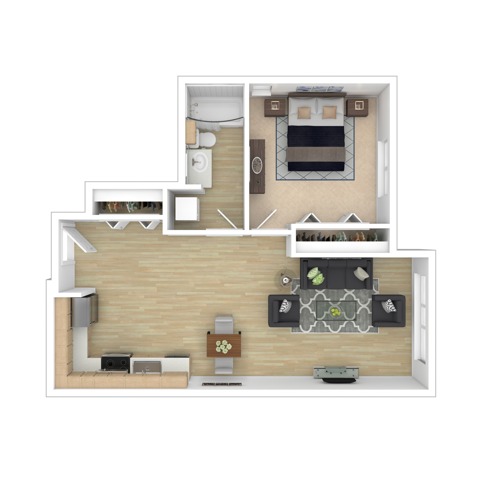 One Bedroom | Wallingford Apartments | The Noble