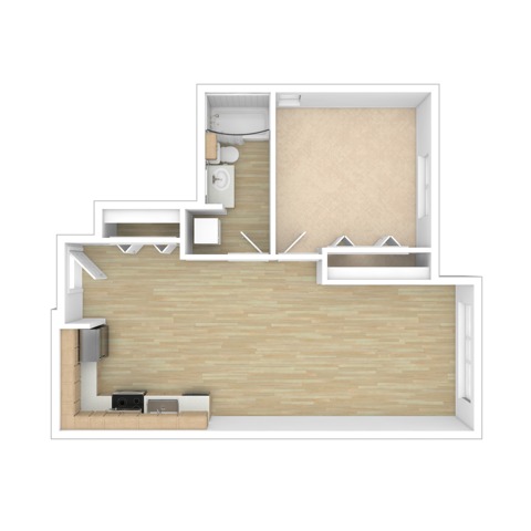 One Bedroom | Wallingford Apartments | The Noble