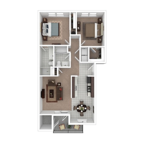 Two Bedroom Two Bath | Apartments in Tualatin OR | River Ridge Apartments
