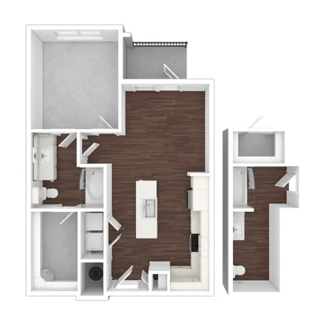 One Bedroom One Bath | Austin Texas Apartments | Brightleaf at Lakeline Apartments