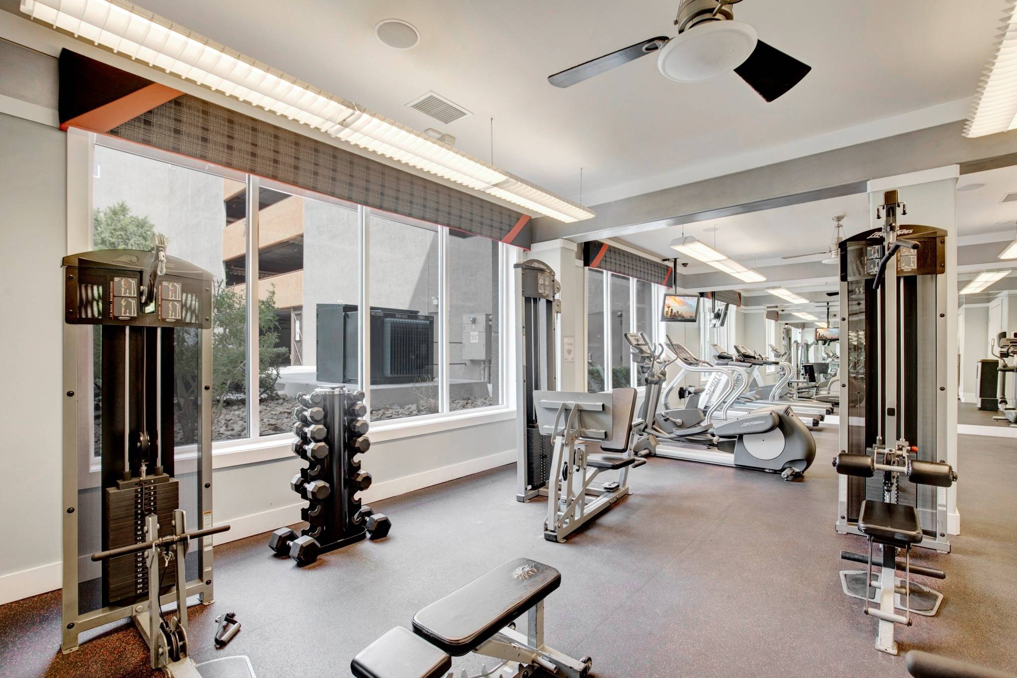 24-hour Fitness Center with Cardio and Strength Equipment