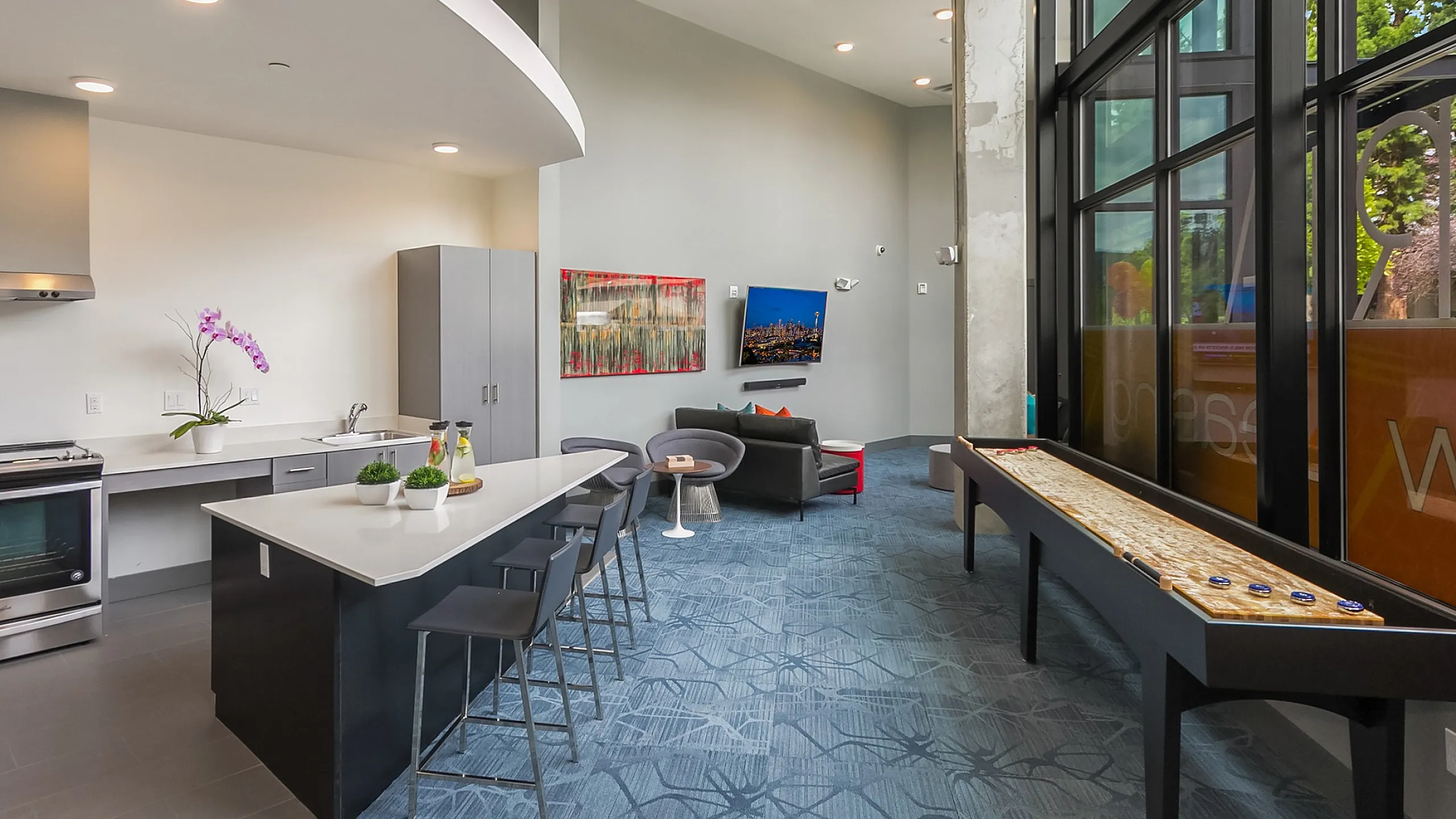 Modern apartment lounge