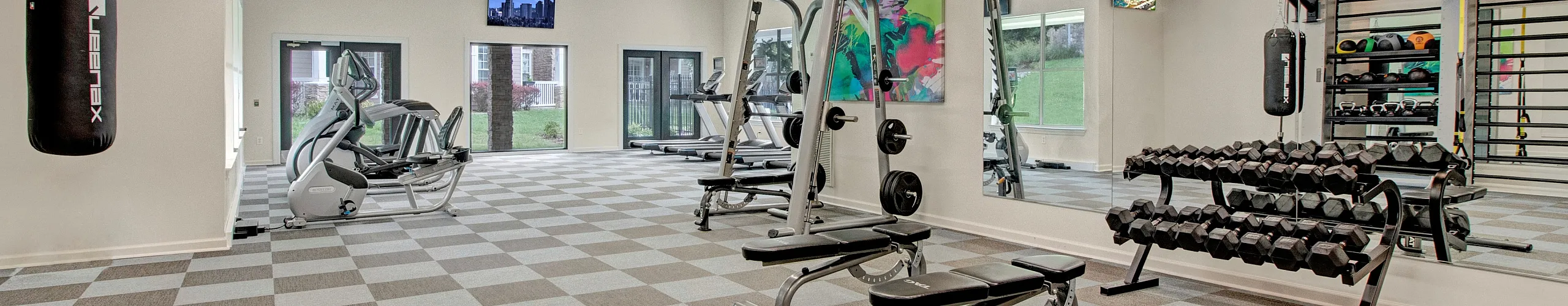 Fitness Center | The Hamptons at Woodland Pointe Apartments